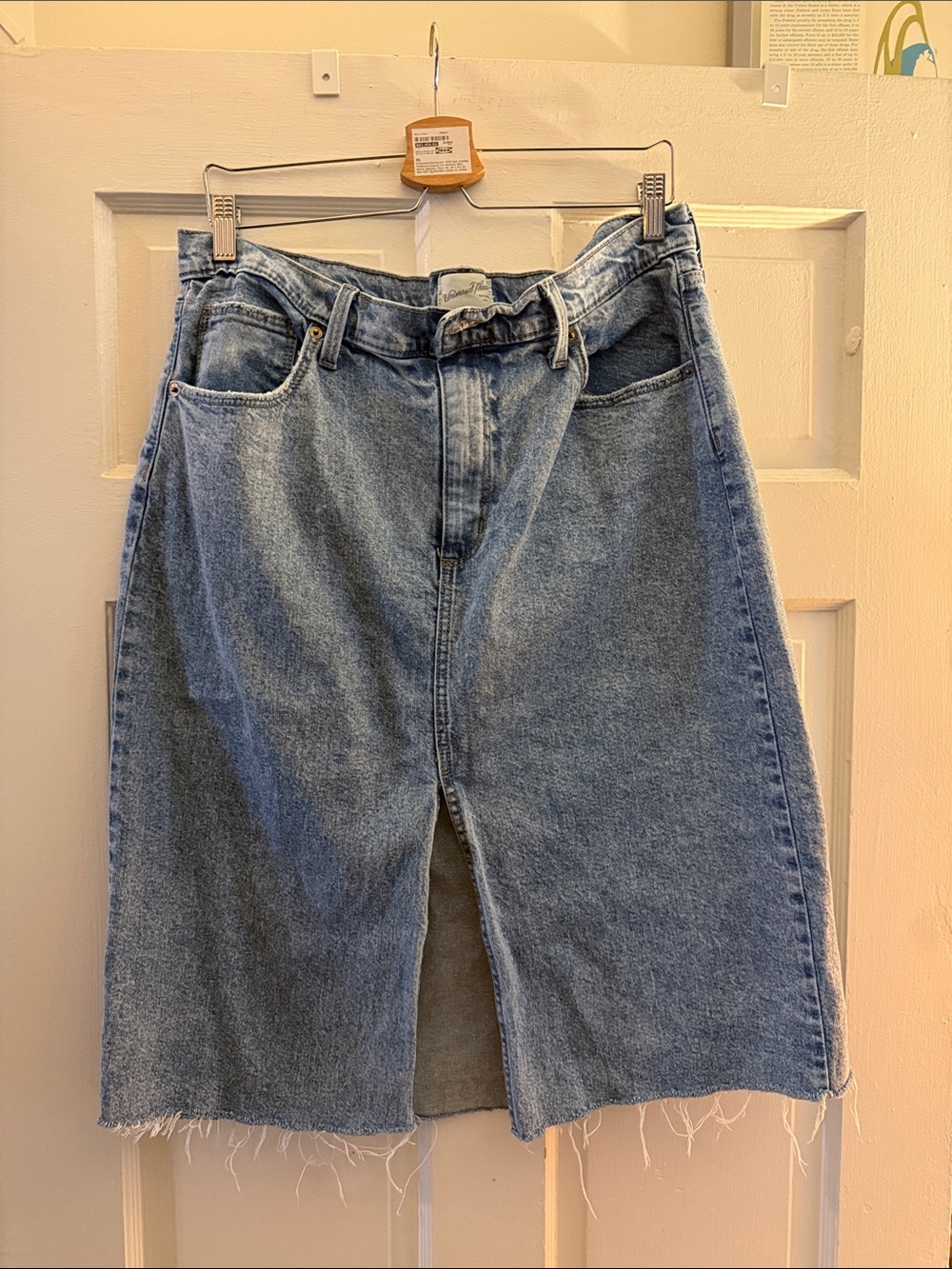 Universal Thread Light Blue Straight Denim Skirt
